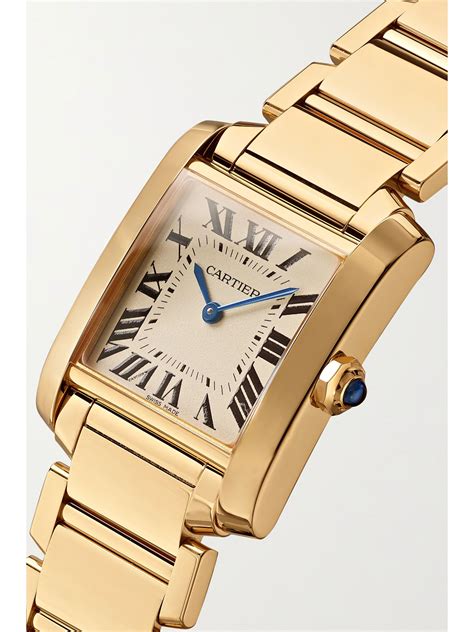 cartier tank gold watch|cartier gold tank francaise.